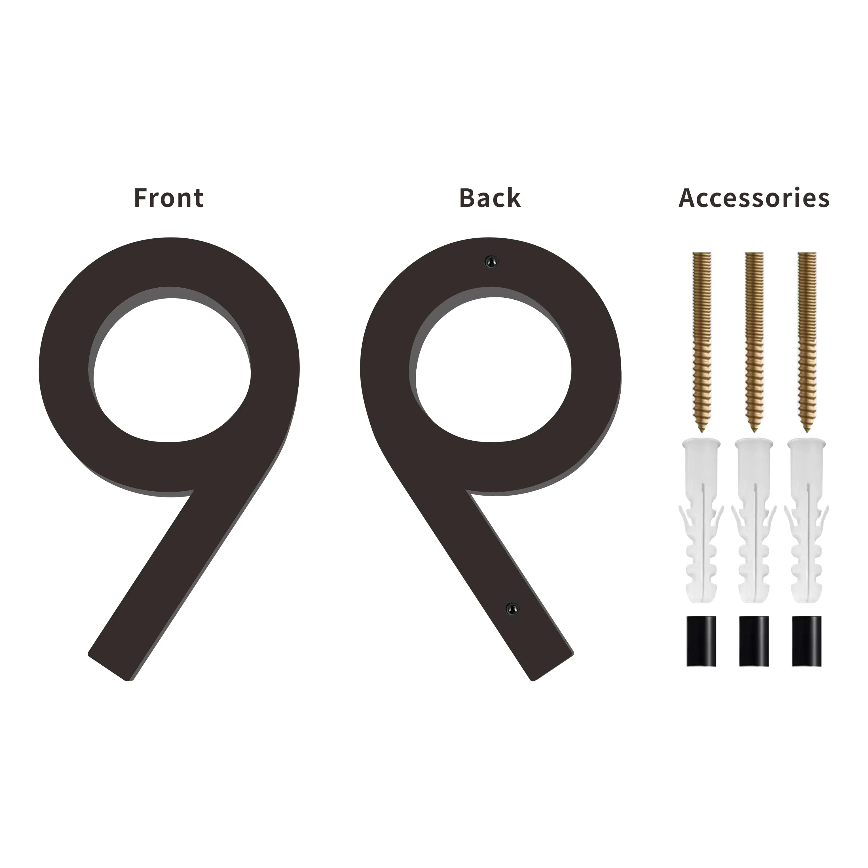 [Number AC101] Acrylic Modern Floating House Number - 3Inch, 6 Inch, 8 Inch