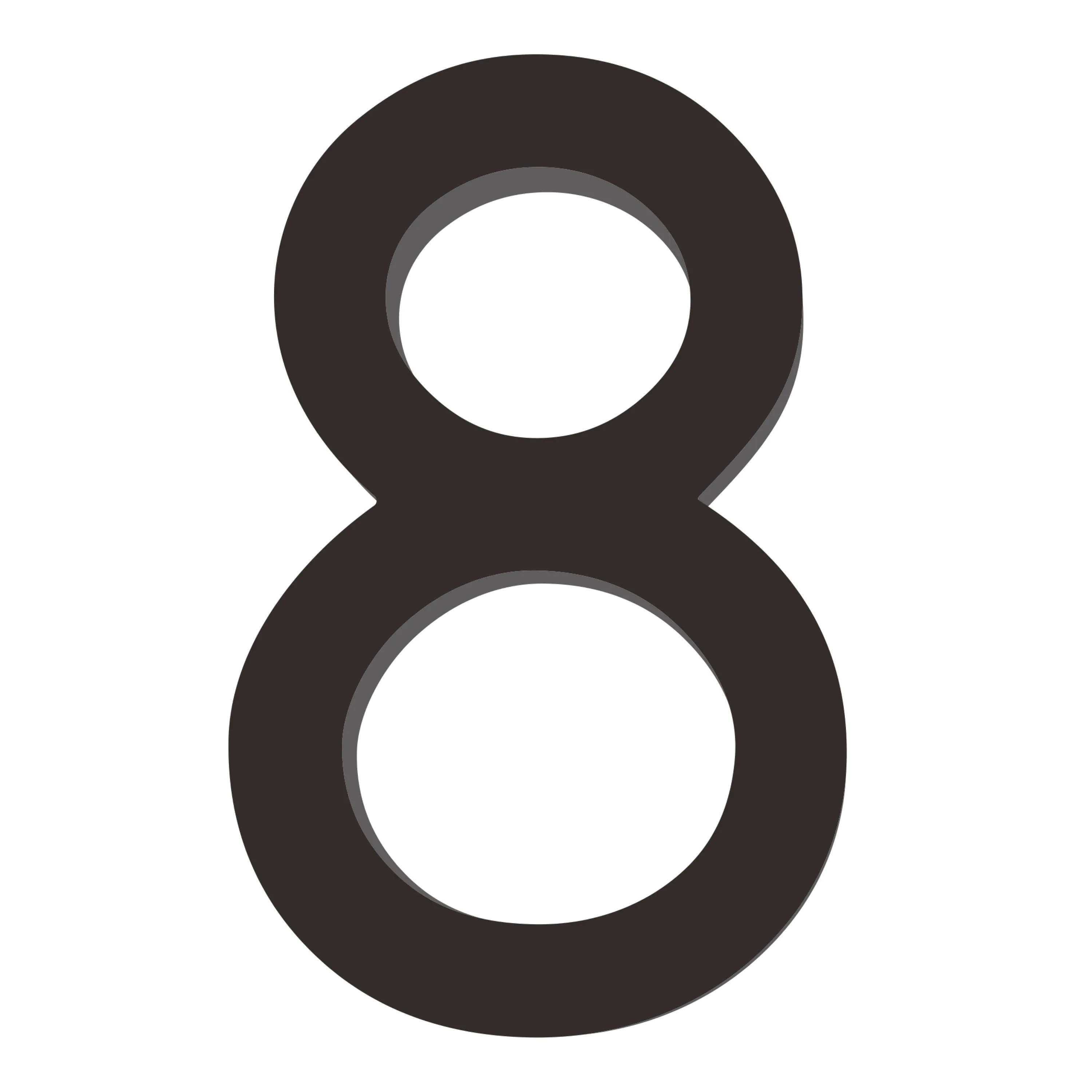 [Number AC101] Acrylic Modern Floating House Number - 3Inch, 6 Inch, 8 Inch