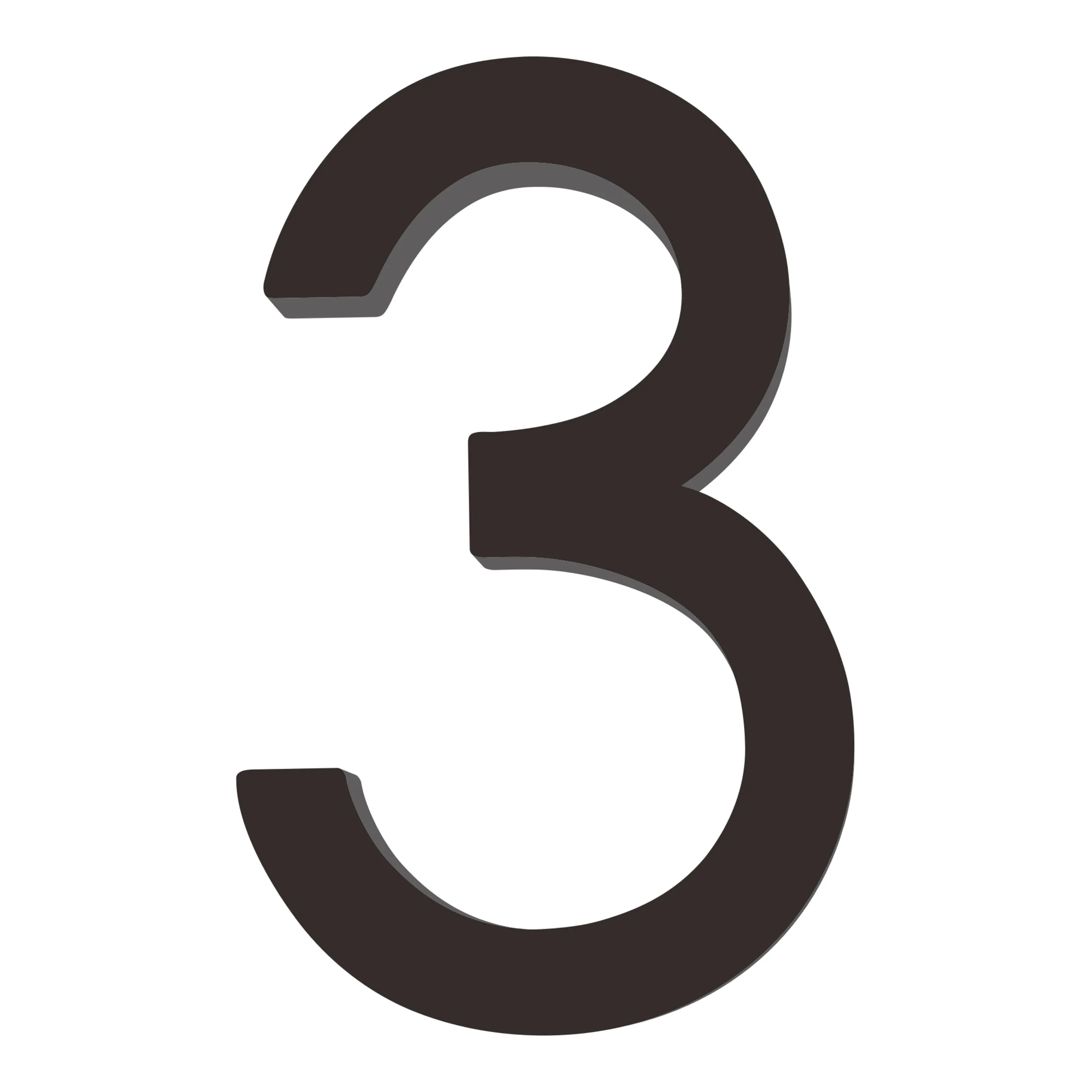 [Number AC101] Acrylic Modern Floating House Number - 3Inch, 6 Inch, 8 Inch