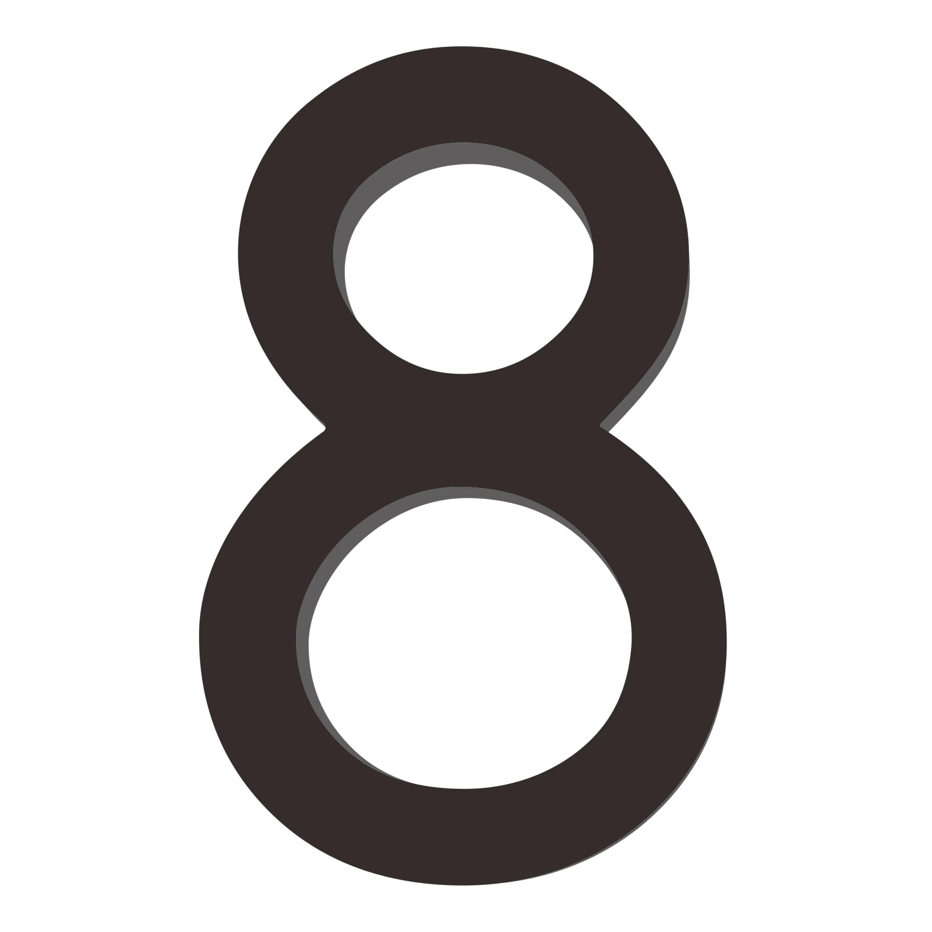 [Number AC101] Acrylic Modern Floating House Number - 3Inch, 6 Inch, 8 Inch