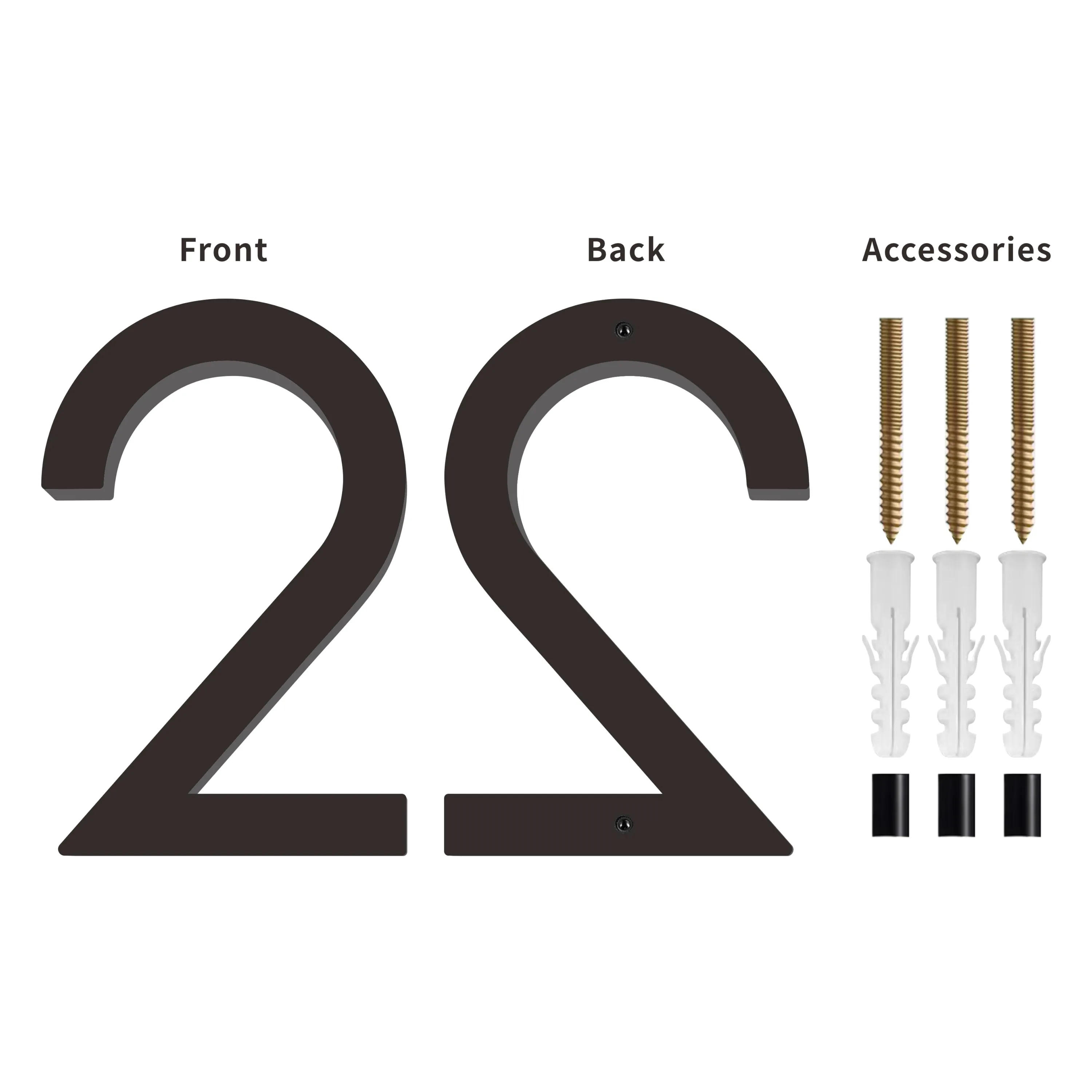 [Number AC101] Acrylic Modern Floating House Number - 3Inch, 6 Inch, 8 Inch