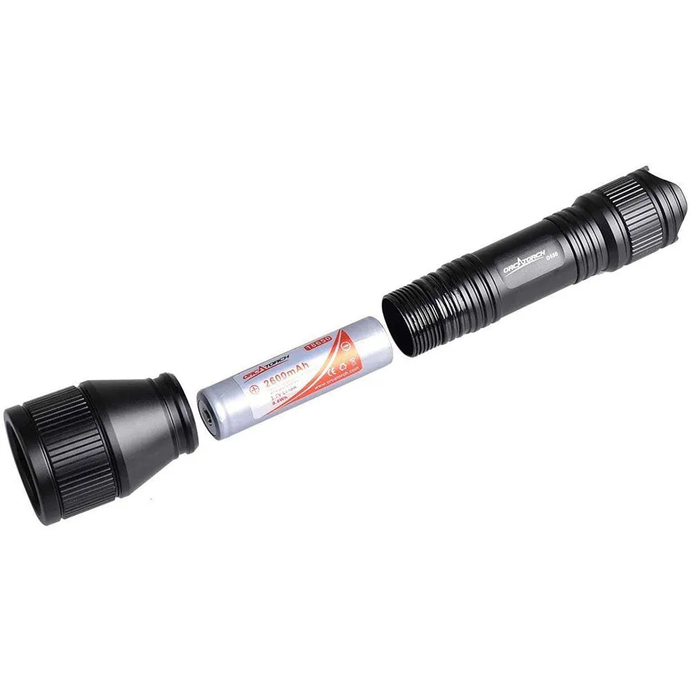 Open Box Orcatorch D550 Lightweight Tail Magnetic Switch Diving Light