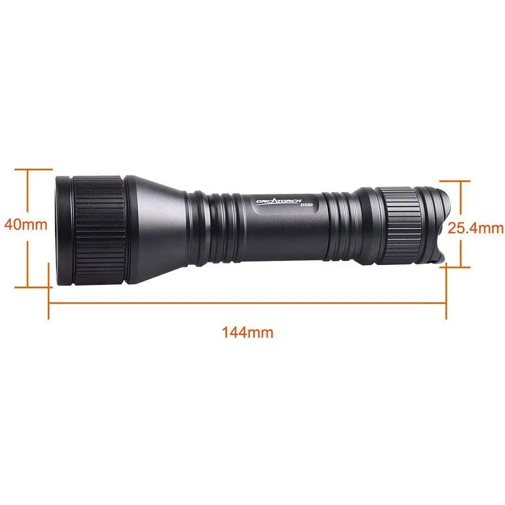 Open Box Orcatorch D550 Lightweight Tail Magnetic Switch Diving Light