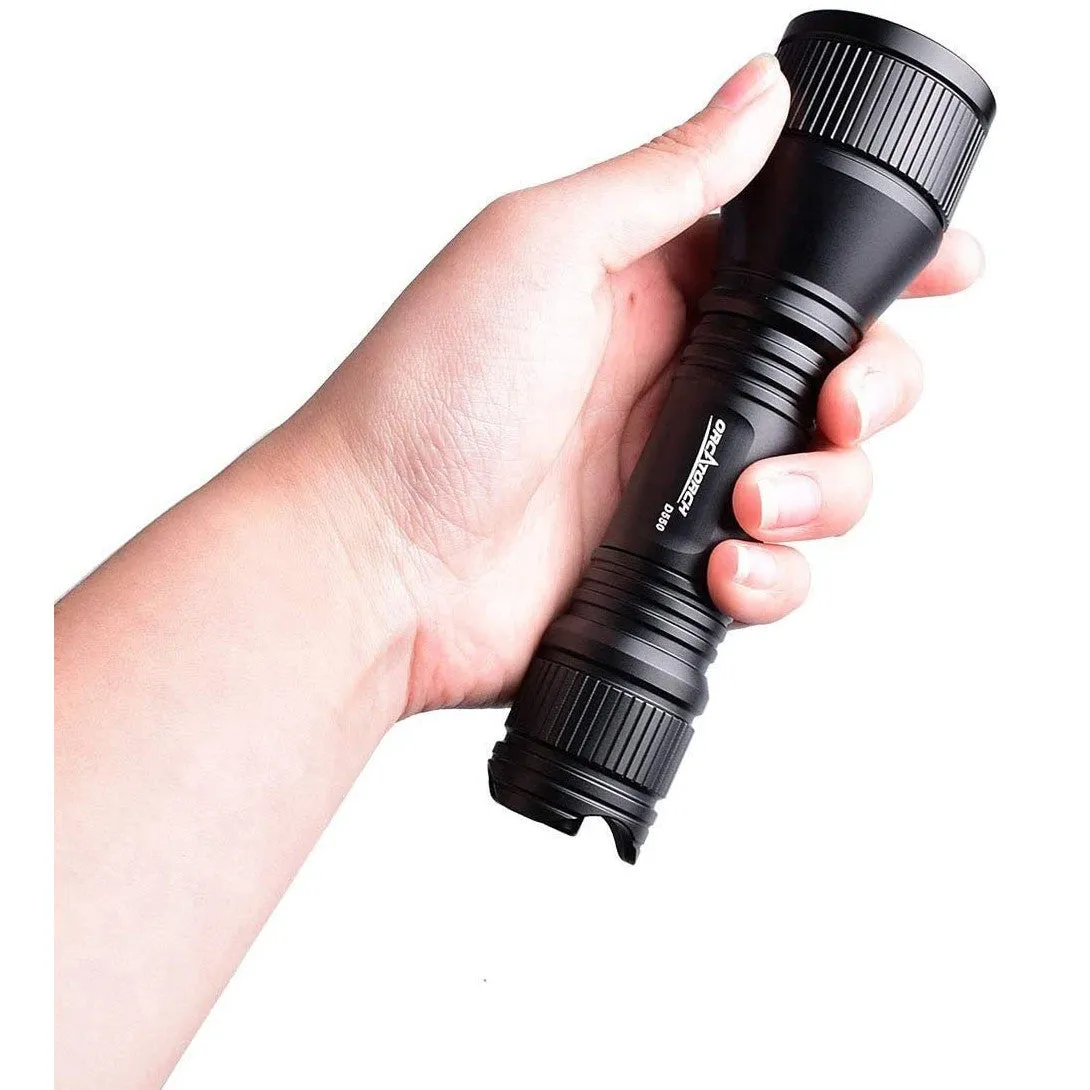 Open Box Orcatorch D550 Lightweight Tail Magnetic Switch Diving Light