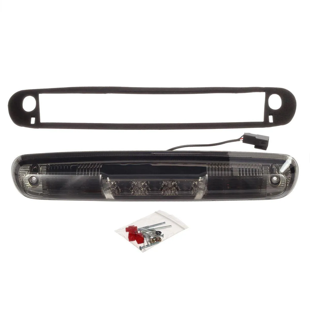 Partsam Replacement For Silverado 2007-2013 Silverado/Sierra 1500 2500 3500 2014 Classic Model Red/White LED Smoke Lens High Mount 3rd Third Brake Light Cargo Tail Lamp