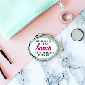 Personalised 'Best Bridesmaid' Compact Mirror
