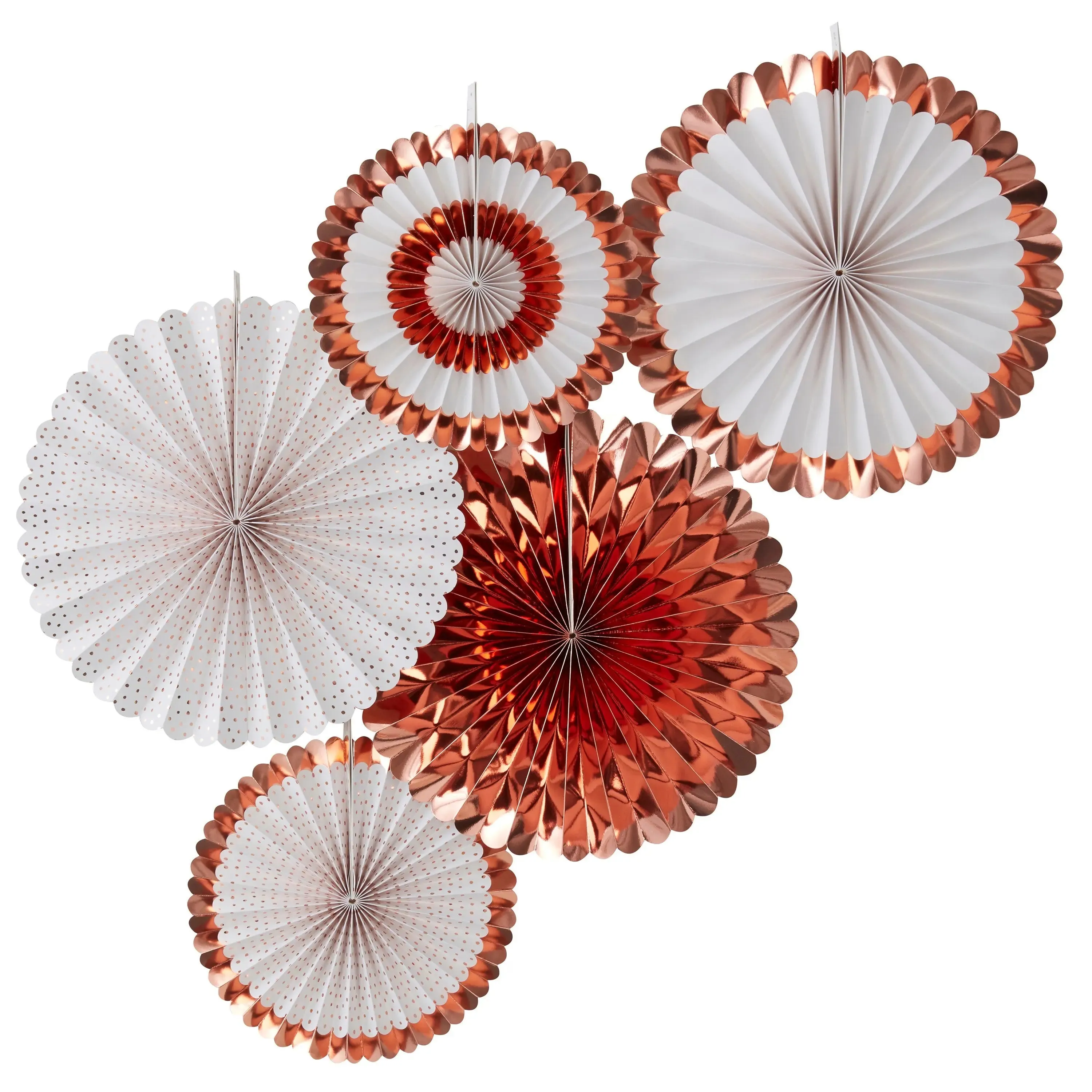 (PM-339) Paper Fan Rose Gold Party Decorations