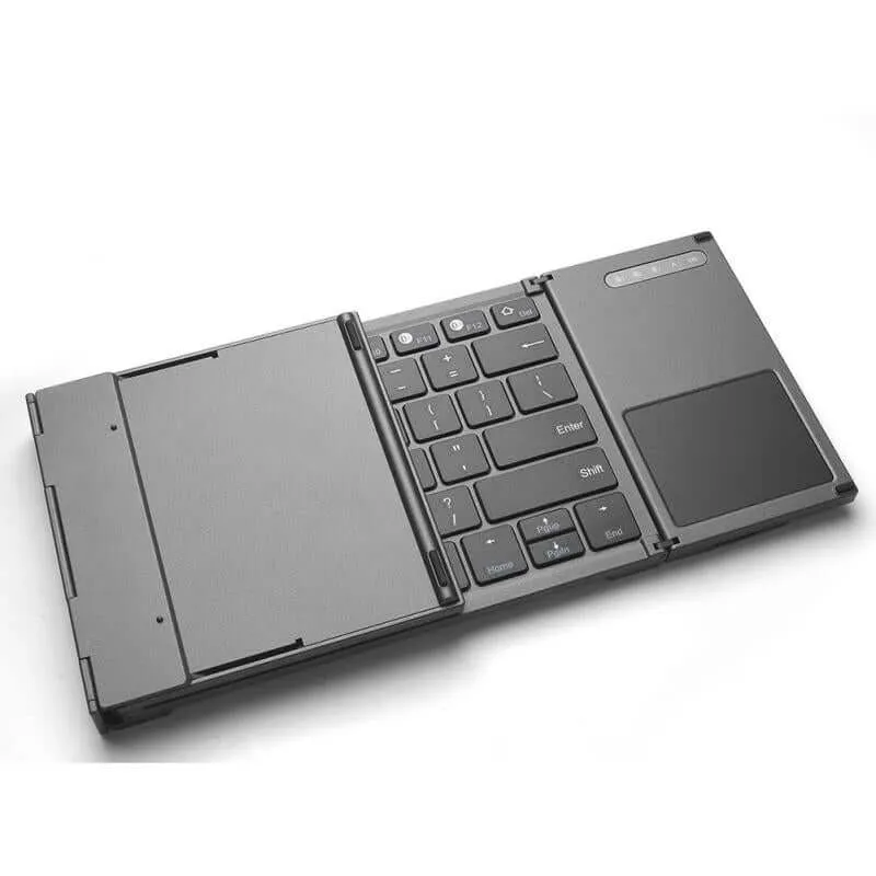 Portable Foldable Bluetooth Keyboard Rechargeable with Touchpad for iOS/Android/Windows