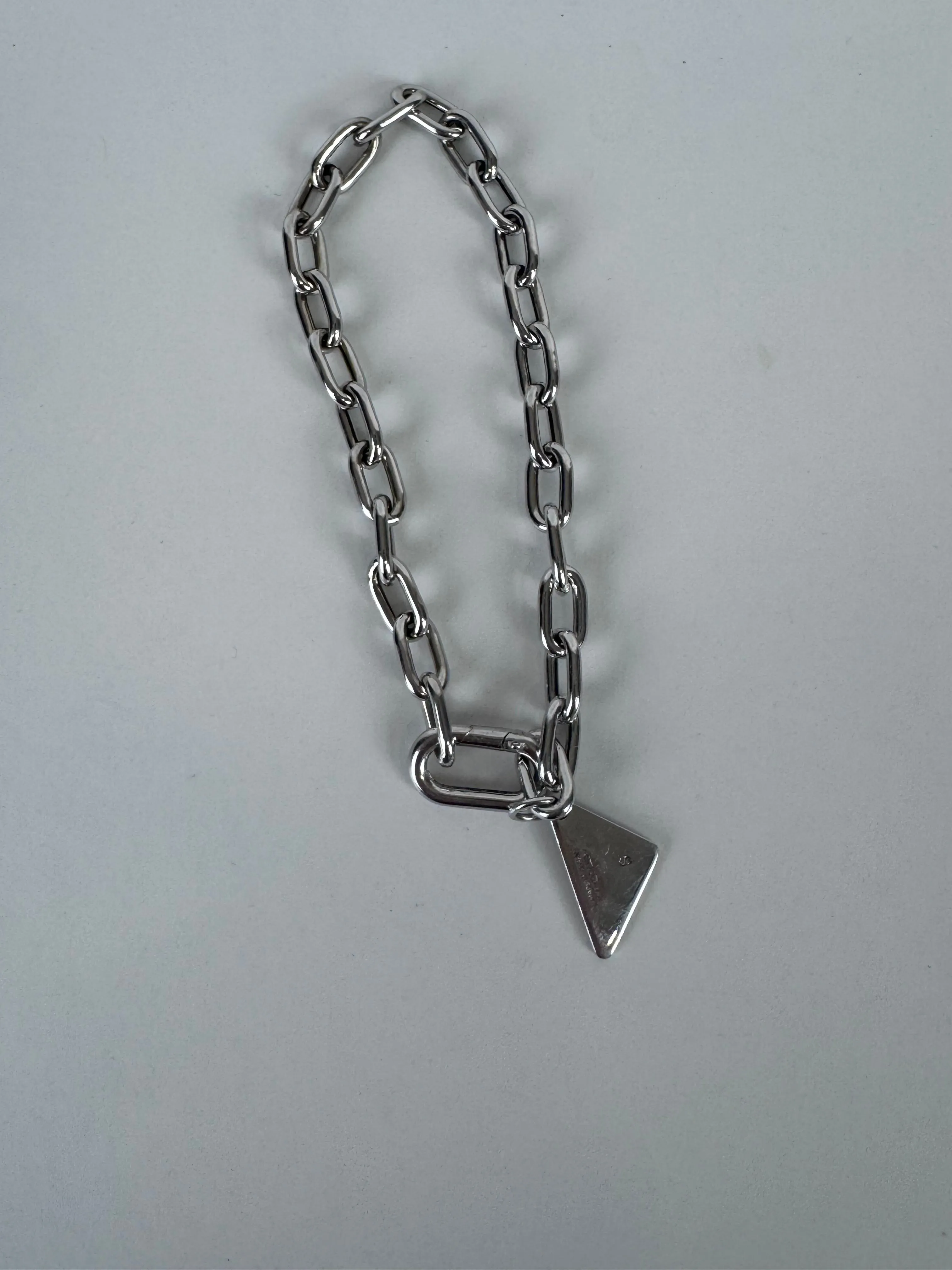 Prada Silver Logo Bracelet
