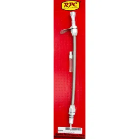 Racing Power Bellhousing Mount Transmission Dipstick Braided/Billet Stainless Natural TH350 - Each