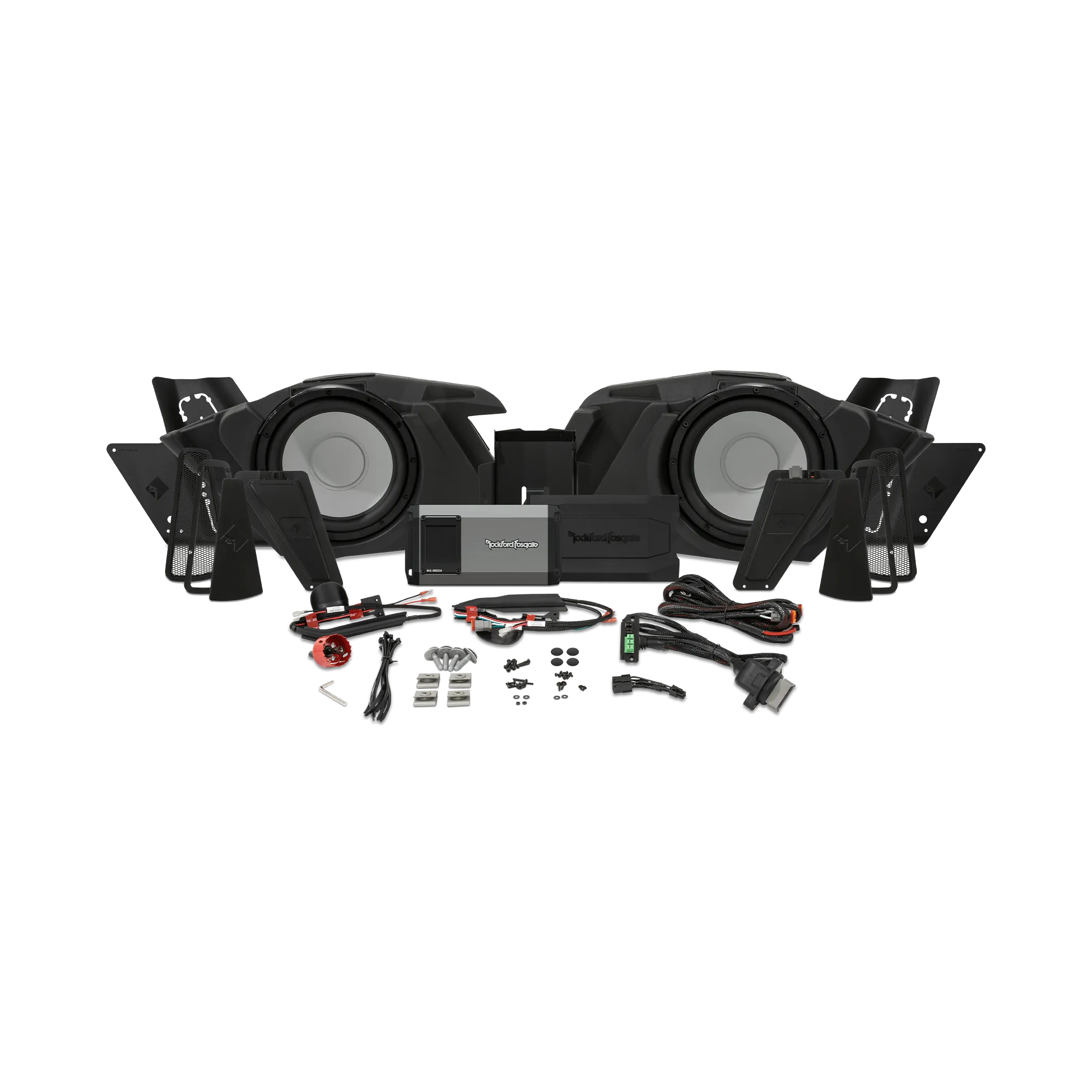 Rockford Fosgate 14  Harley-Davidson® Dual 10" Saddlebag Subwoofer Kit