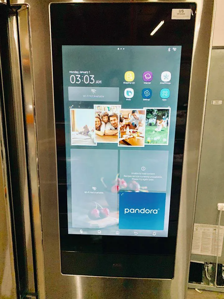 Samsung Counter Depth Family hub 4 flex door refrigerator In stainless steel