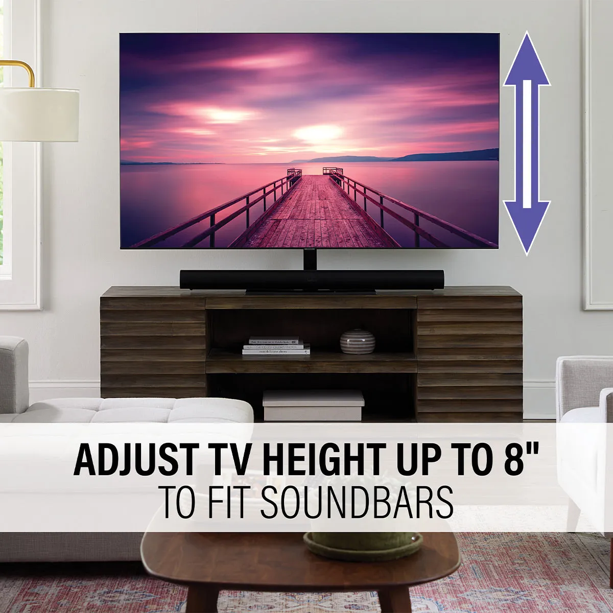 Sanus VSTV2 Swivel TV Stand for 40"-86" TVs
