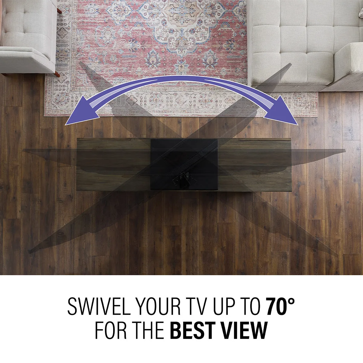 Sanus VSTV2 Swivel TV Stand for 40"-86" TVs