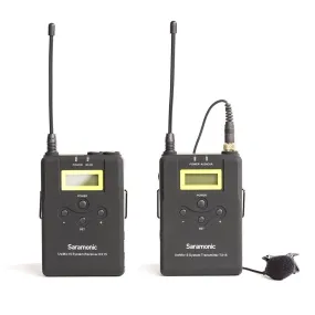 SARAMONIC UWMIC15 16-CHANNEL UHF WIRELESS LAVALIER MICROPHONE SYSTEM WITH PORTABLE CAMERA-MOUNTABLE WIRELESS RECEIVER