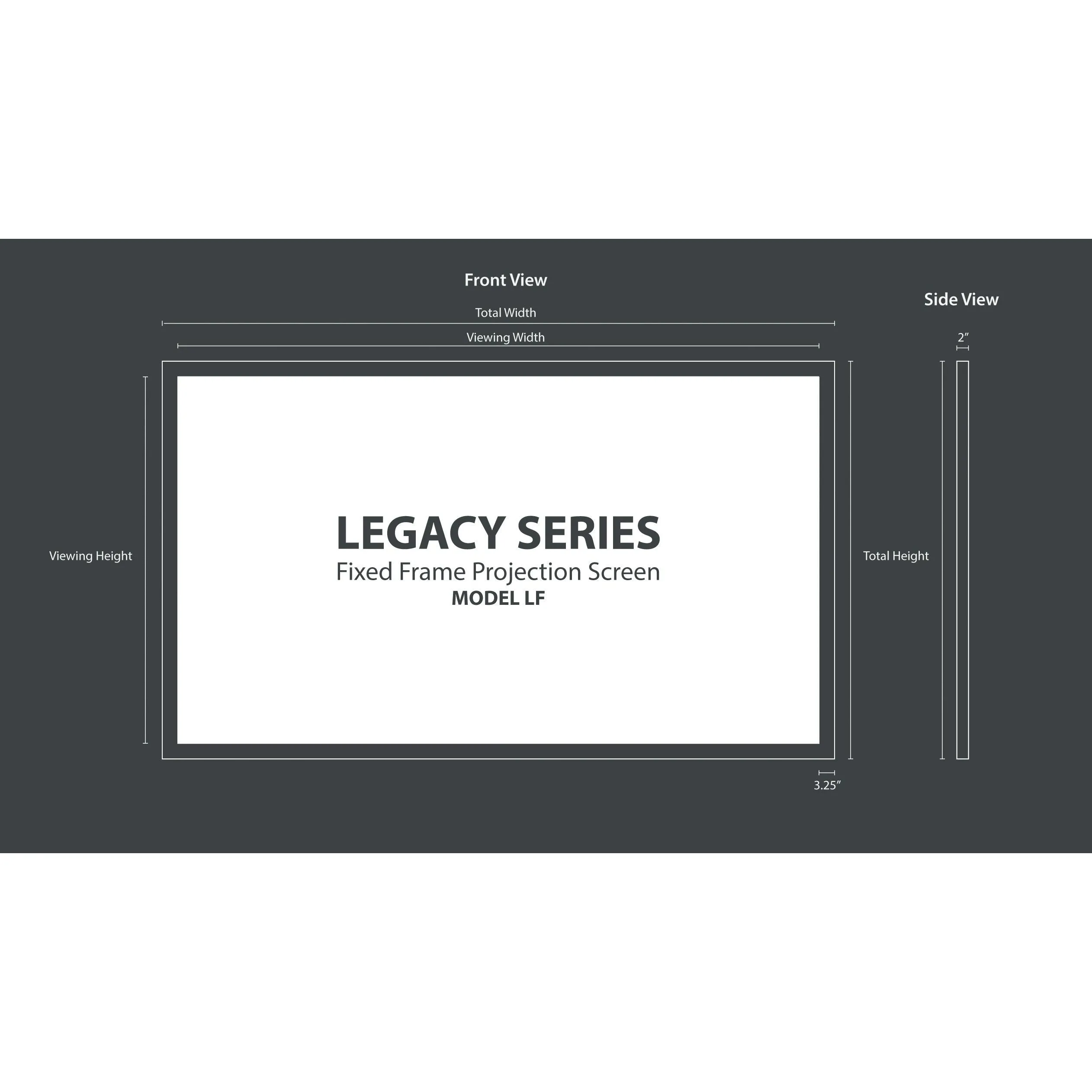 Severtson Screens Legacy Series Fixed Frame 127" (117.5" x 50.0") CinemaScope [2.35:1] LF235127CG