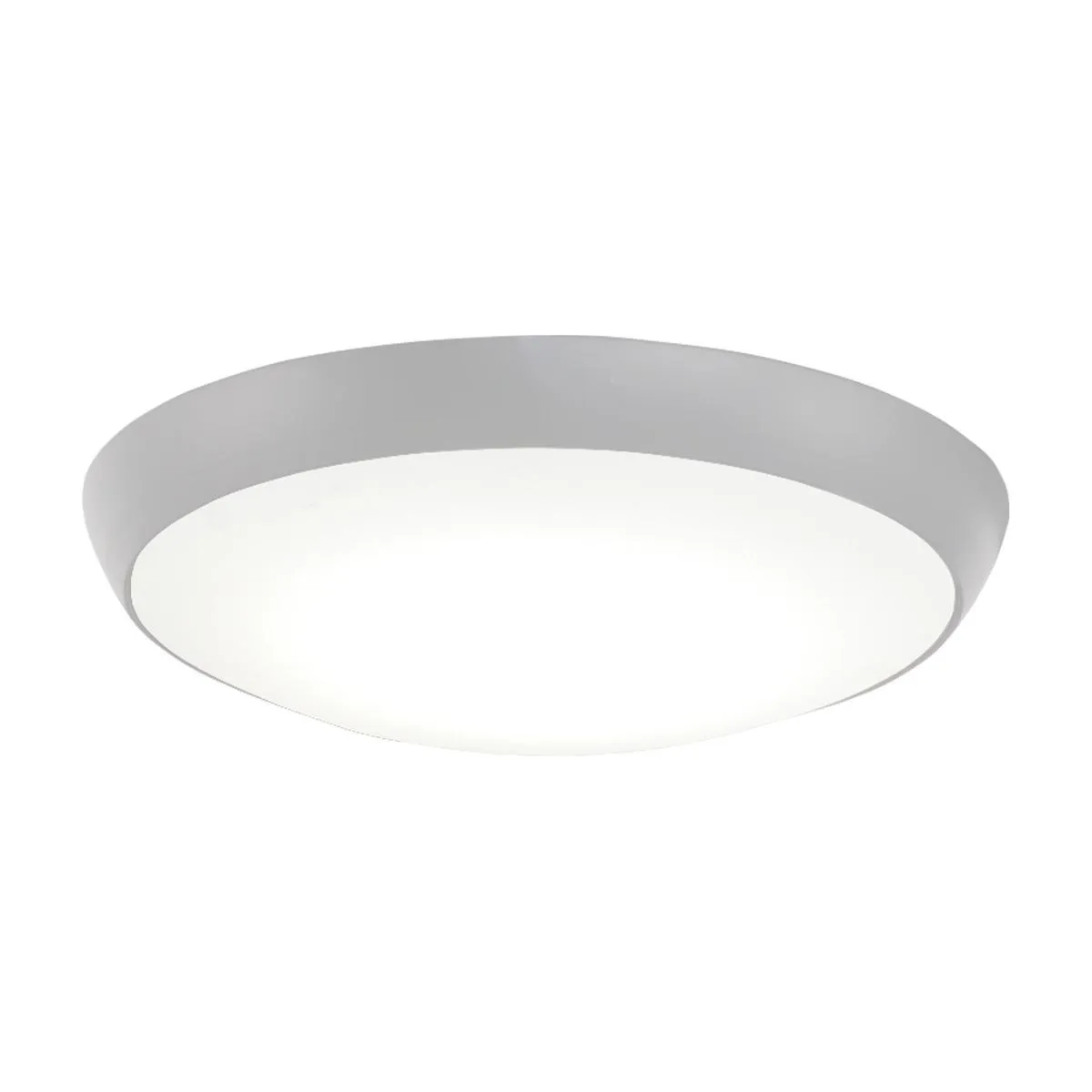 Simple Flush Ceiling Fan LED Light Kit, Gray Finish