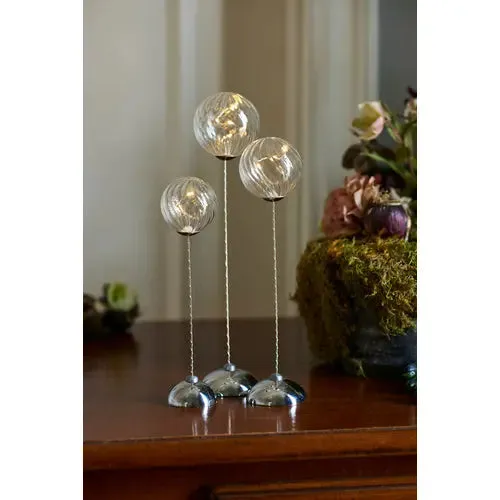 Sirius Wave Trio decorative table light, clear
