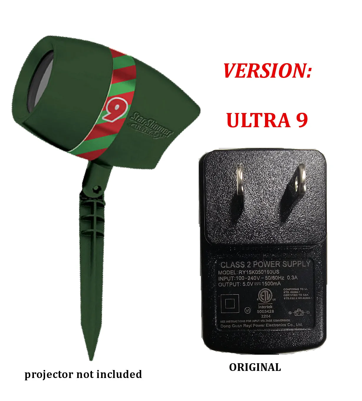 Star Shower Replacement Power Supply Adapter Plug v2| Intertek 5004021 4007202 5001704 5008916 3103807 3099641 5003428