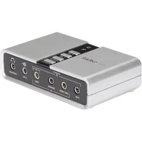 StarTech.com 7.1 USB Audio Adapter External Sound Card - 7.1 Sound Channels - External - 48 kHz Maximum Playback Sampling Rate - USB - 1 x Number of Audio Line Out