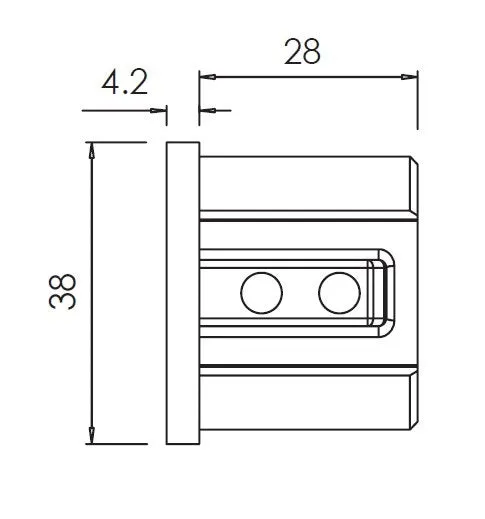 SUMMIT CHS38mm DIA END CAP 316 STAINLESS STEEL