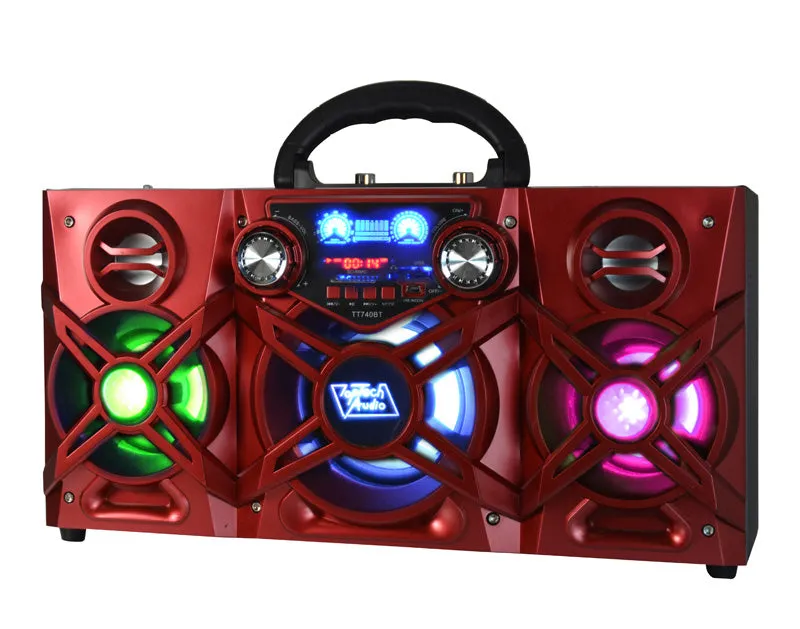 TOPTECH TT-740-BT, Portable TWS Bluetooth Speaker with 360 HD Stereo Sound & LED Lights
