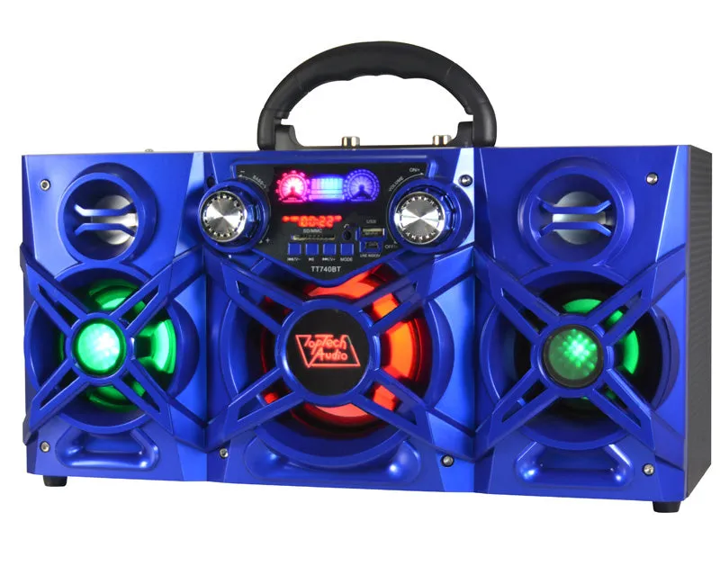 TOPTECH TT-740-BT, Portable TWS Bluetooth Speaker with 360 HD Stereo Sound & LED Lights