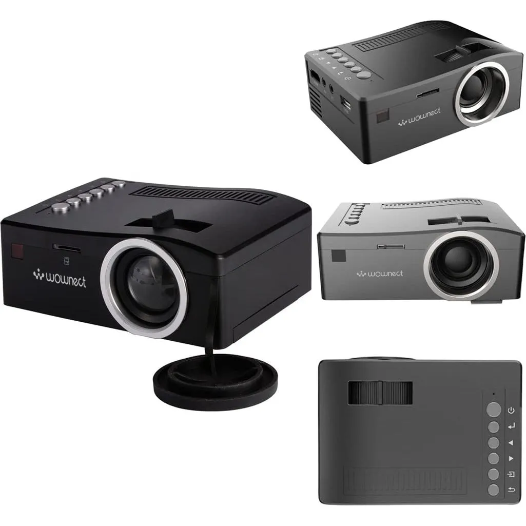 UC18 Multimedia Mini Portable Projector for Home Cinema Entertainment, Kids Education Projector, HD LED Gaming Projector [Support USB TV VGA SD AV]