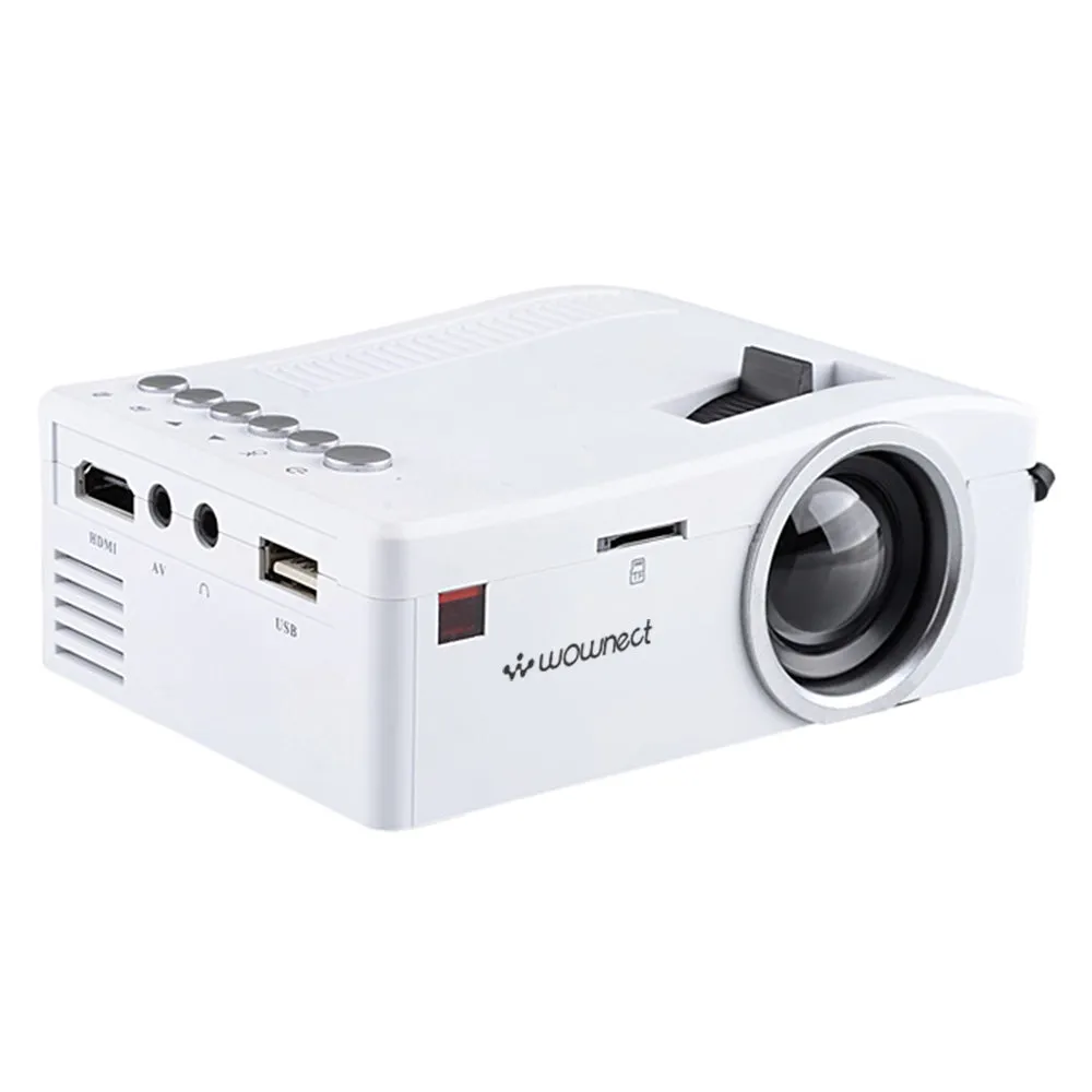 UC18 Multimedia Mini Portable Projector for Home Cinema Entertainment, Kids Education Projector, HD LED Gaming Projector [Support USB TV VGA SD AV]