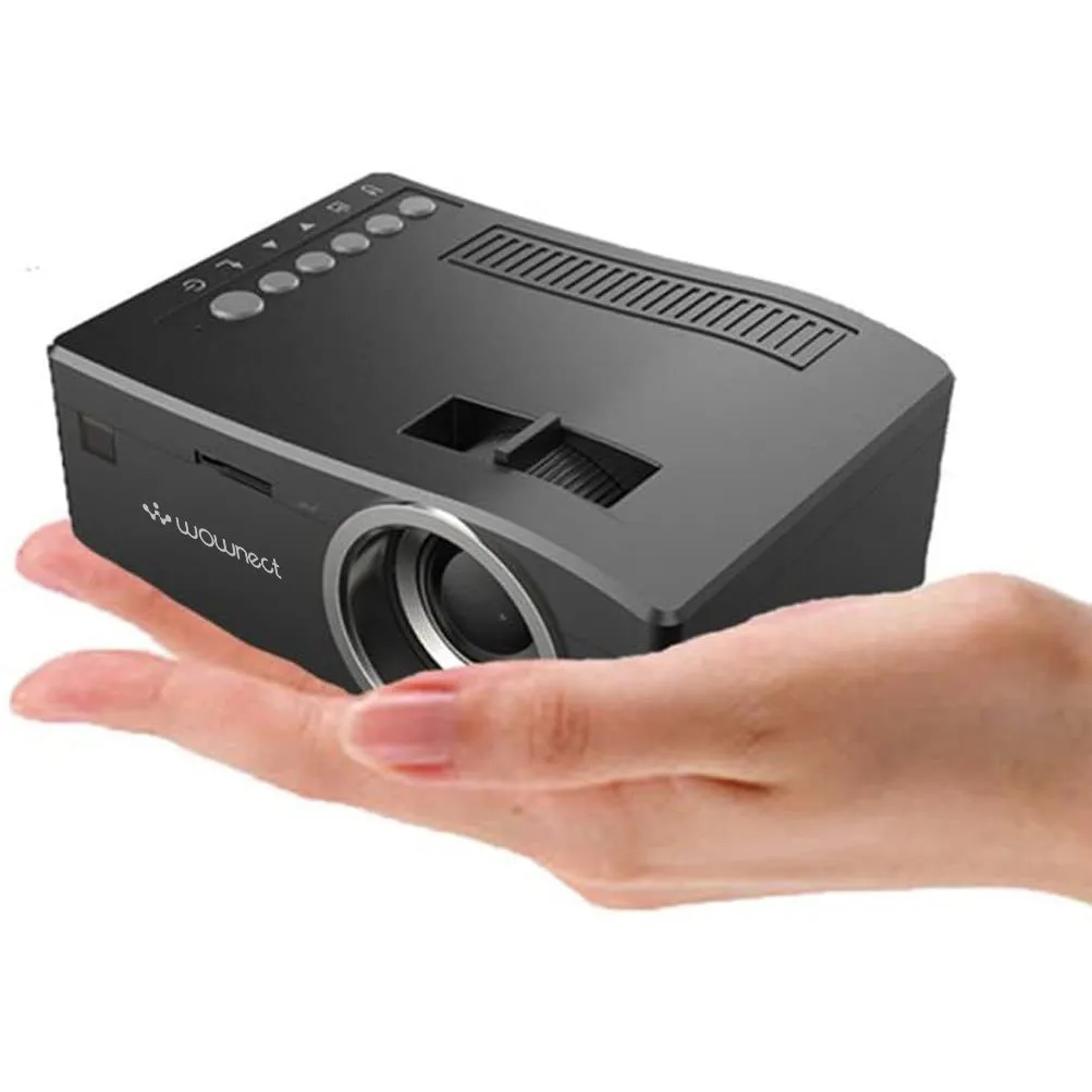 UC18 Multimedia Mini Portable Projector for Home Cinema Entertainment, Kids Education Projector, HD LED Gaming Projector [Support USB TV VGA SD AV]