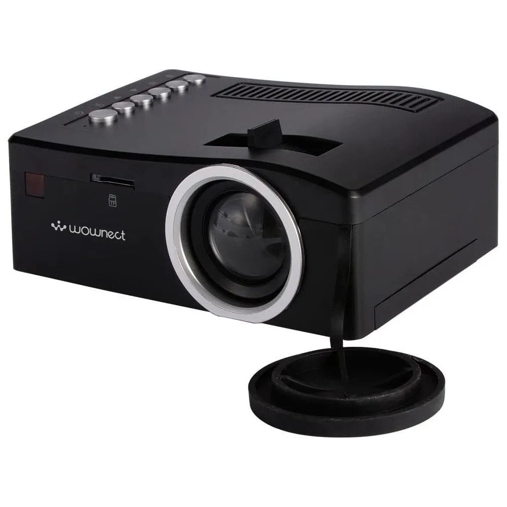 UC18 Multimedia Mini Portable Projector for Home Cinema Entertainment, Kids Education Projector, HD LED Gaming Projector [Support USB TV VGA SD AV]
