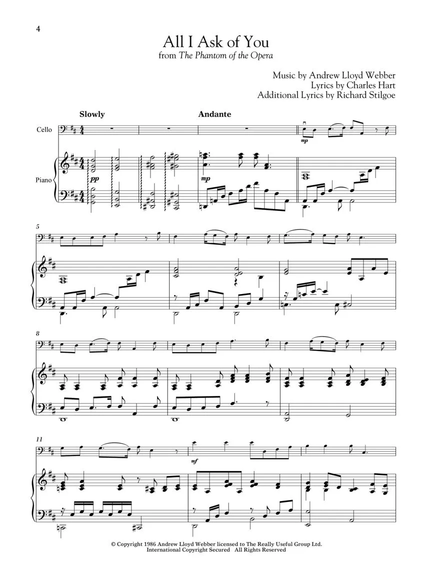 Various – Broadway Songs for Classical Players: 12 Famous Melodies from the Stage – Cello and Piano