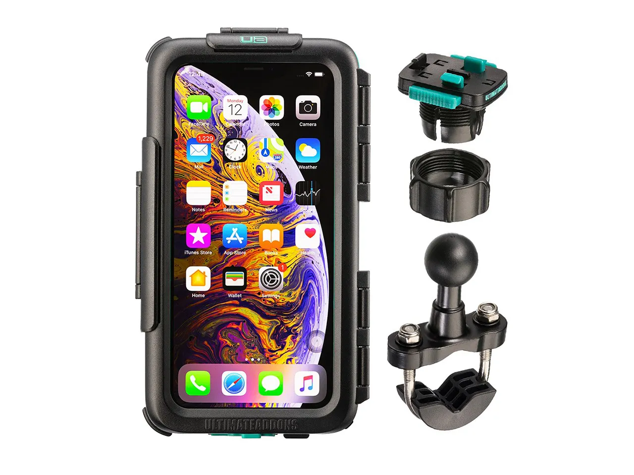 Waterproof Tough Case & Strong Secure Bike Handlebar Mounting Kit Apple iPhone 12 / 12 Pro
